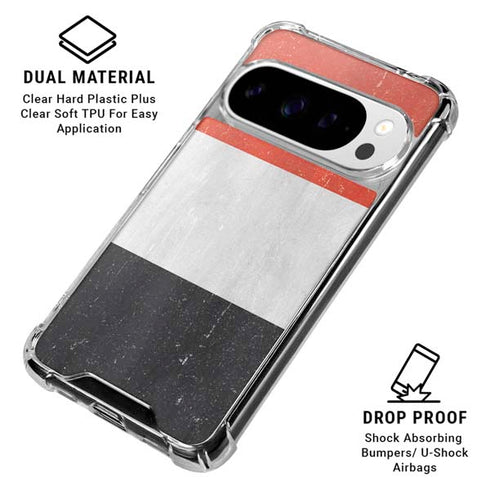 Yemen Flag Distressed Google Pixel 10 Pro Clear Case